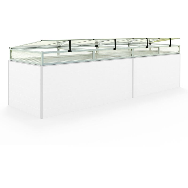 Châssis de jardin en aluminium / Plaques double paroi Serre pour plantes pour jardin, balcon, fenêtre de toit avec ouverture, résistant aux uv et aux