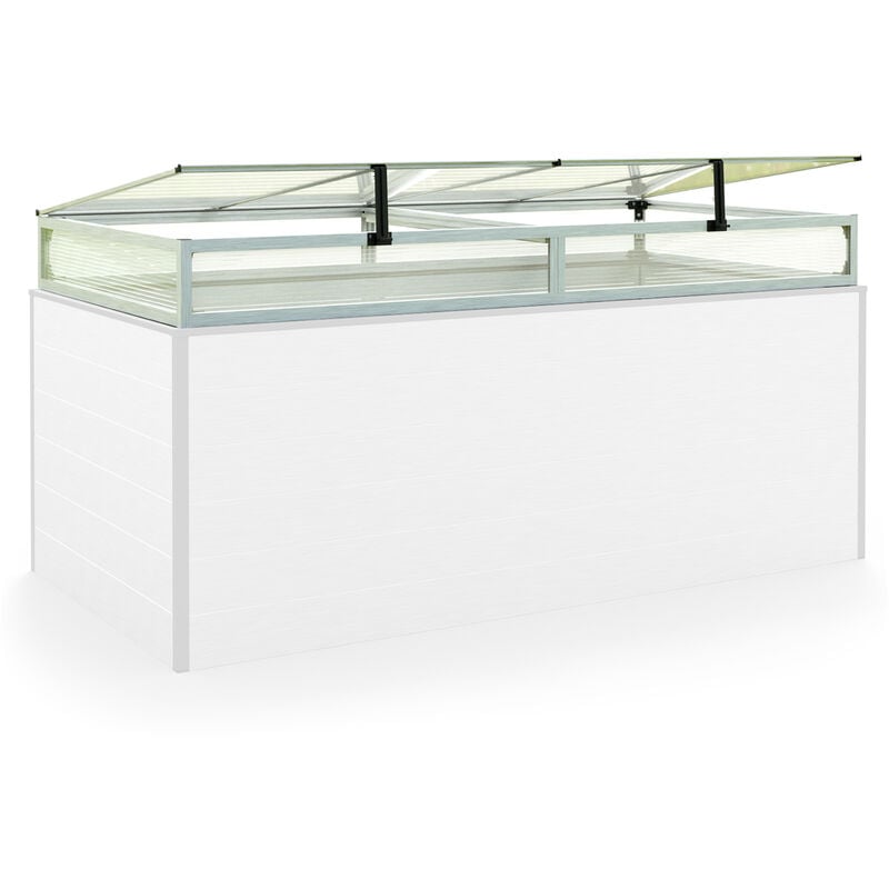 Châssis de jardin en aluminium / Plaques double paroi Serre pour plantes pour jardin, balcon, fenêtre de toit avec ouverture, résistant aux uv et aux