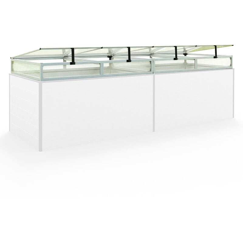 Châssis de jardin en aluminium / Plaques double paroi Serre pour plantes pour jardin, balcon, fenêtre de toit avec ouverture, résistant aux uv et aux