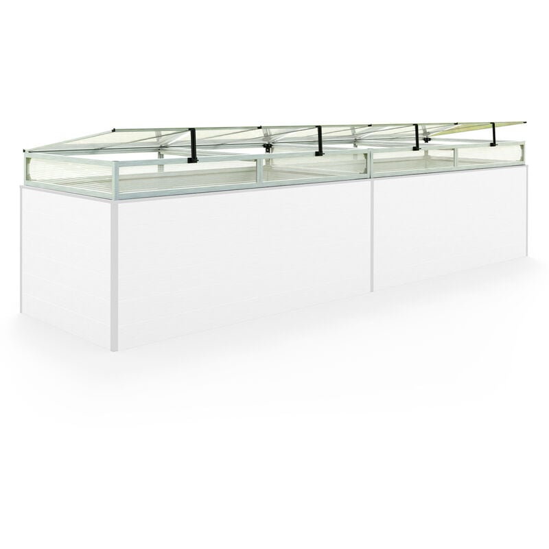 Châssis de jardin en aluminium / Plaques double paroi Serre pour plantes pour jardin, balcon, fenêtre de toit avec ouverture, résistant aux UV et aux