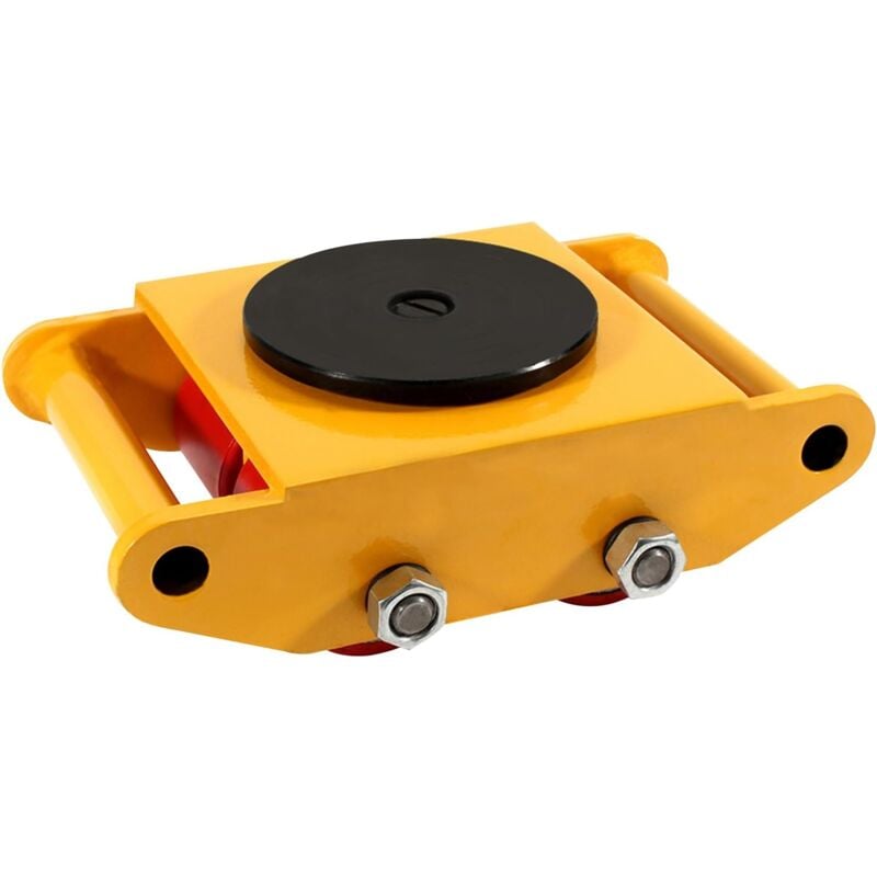 Châssis de transport 6T/13200lb - Roulettes blindées - Haute qualité - Rotation à 360° - Jaune