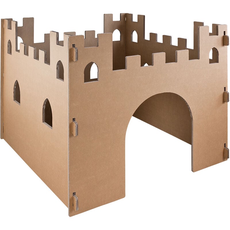 Kingpower - Château de la maison de jeu pour enfants Château de jeu Boîte artisanale Maison en carton Château en carton en papier Maison d'enfants à