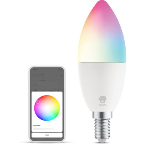Chuango C372C Lampadina Candela Smart E14 Wifi Lampadina Intelligente Decorativa Colorata per Risparmio Energetico Regolabile da Smartphone e Compatibile con Alexa, Google Home, Siri - 5W