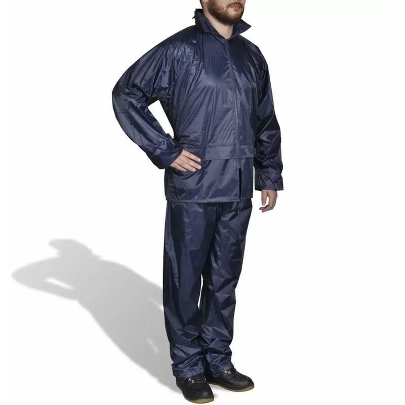 

Chubasquero impermeable pantalon sudadera hombre azul marino L