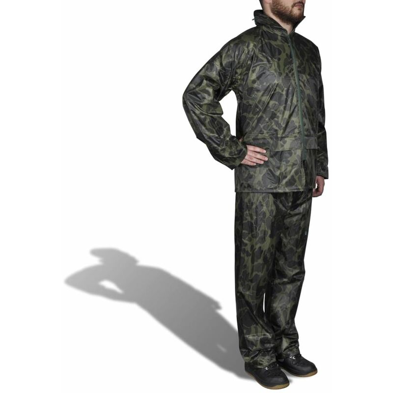 

Chubasquero impermeable pantalon sudadera hombre camuflaje XL