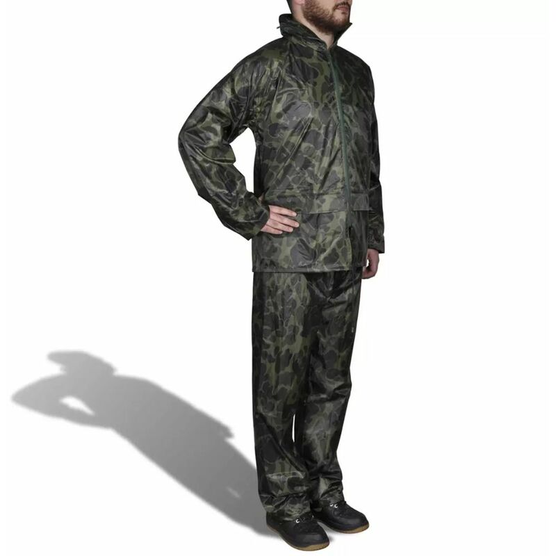 

BHD - Chubasquero impermeable pantalón sudadera hombre camuflaje XXL