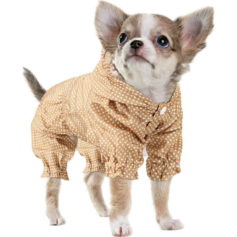 

Chubasquero para perro con capucha, chaqueta impermeable para mascotas, impermeable para perros, poncho para lluvia impermeable al aire libre con