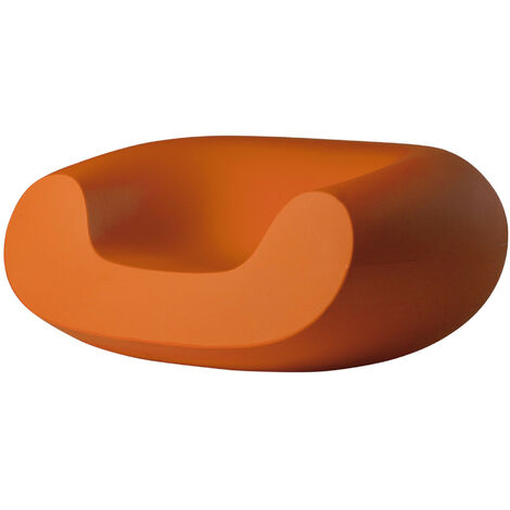 Chubby  Arancione originale slide di design per giardino esterno interno colorata moderna polietilene made in Italy sedia seduta poltrona