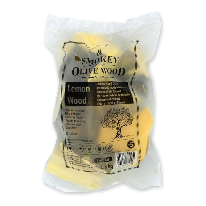 Chunks bois de fumage Smokey Olive Wood 1,5 kg - Citronnier