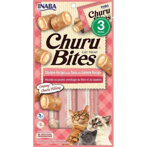 Churu Bites - Premio de atún y salmón para gatos (3 x 10 g)