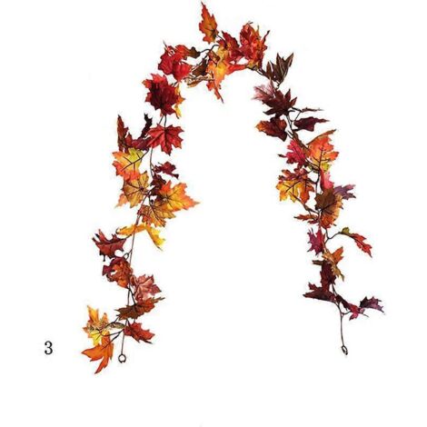 Chute de guirlande de feuillage artificiel suspendu pour décoration murale, porte, cheminée, fond de table, dîner de Thanksgiving, fête de Noël - 3 pièces.