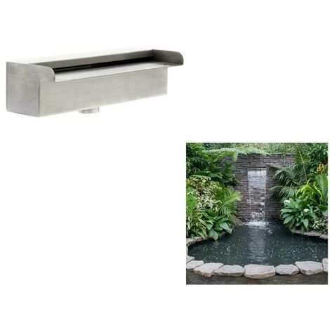 Chute d'eau en acier inoxydable avec cascade de 30 cm