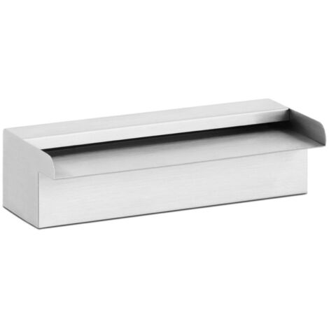 Chute D'Eau En Acier Inoxydable Cascade Fontaine Cascade De Piscine Bassin 30 Cm - Argent