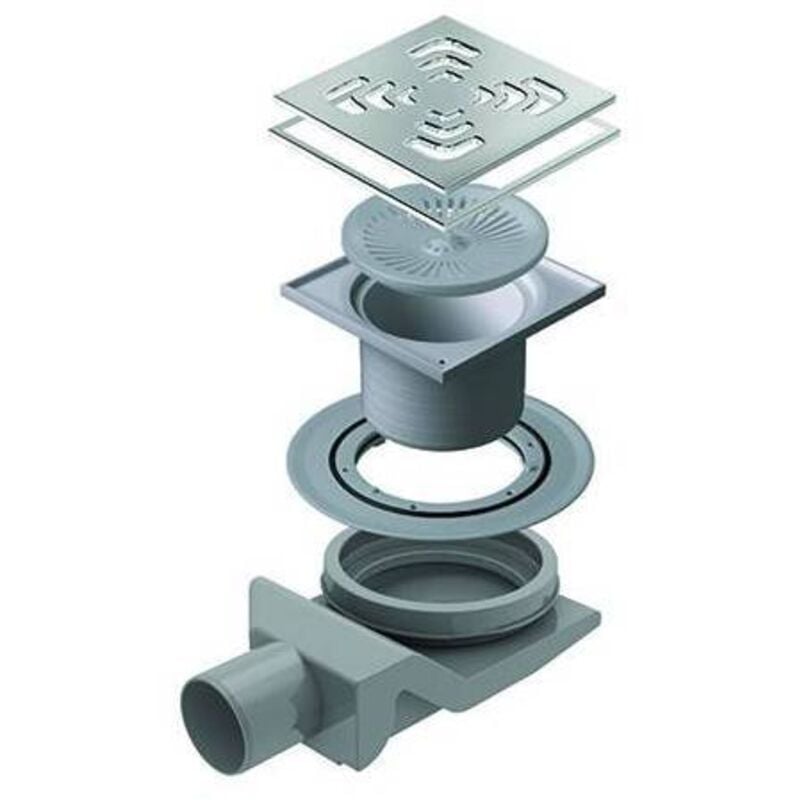 Dianhydro - Chute du canal de vidange de la douche carrée