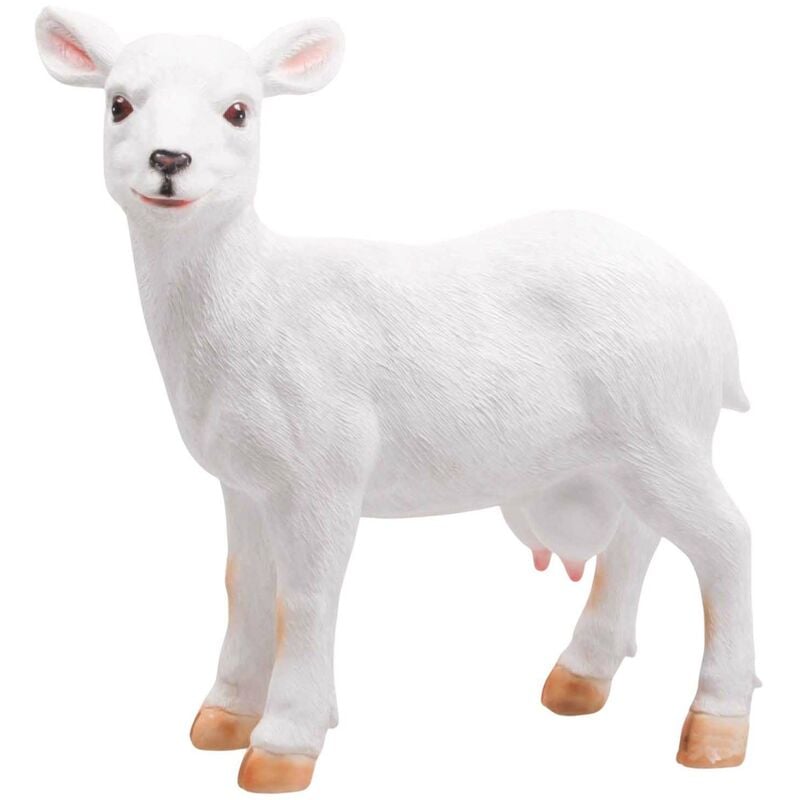 Farmwood Animals - Chèvre en résine 28 x 10 x 32 cm - Blanc