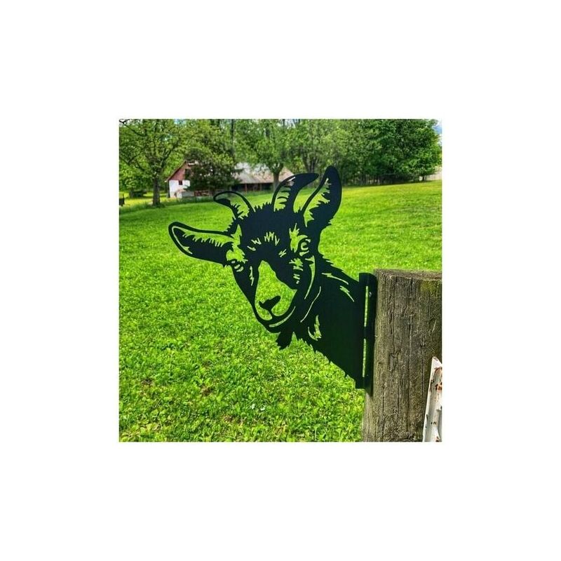 Chèvre métal fer forgé extérieur ferme pendentif animal ornement sculpture rouillé fonte silhouettepour la décoration intérieure et de jardin