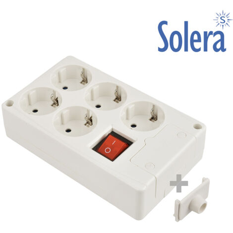 Ciabatta bipolare a 5 prese con interruttore 41221