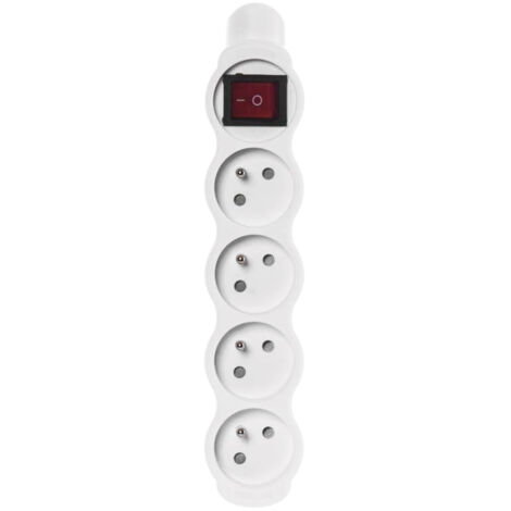 Ciabatta con prolunga a 4 prese con interruttore