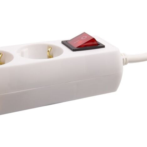 Ciabatta Multipla 6 Prese Tipo F Schuko 5m Bianco