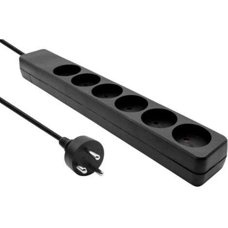 Ciabatta multipresa MicroConnect a 6 prese, 7 m, nera, MC-GRU0607DKB