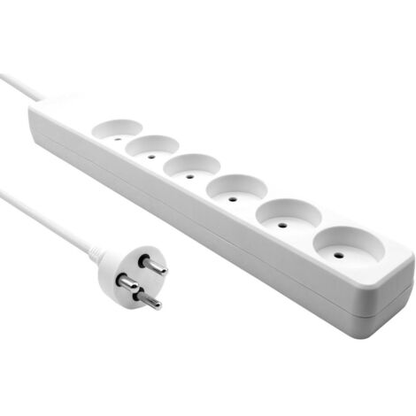 Ciabatta multipresa MicroConnect a 6 prese, bianca, 3 m, MC-GRU0603DKW