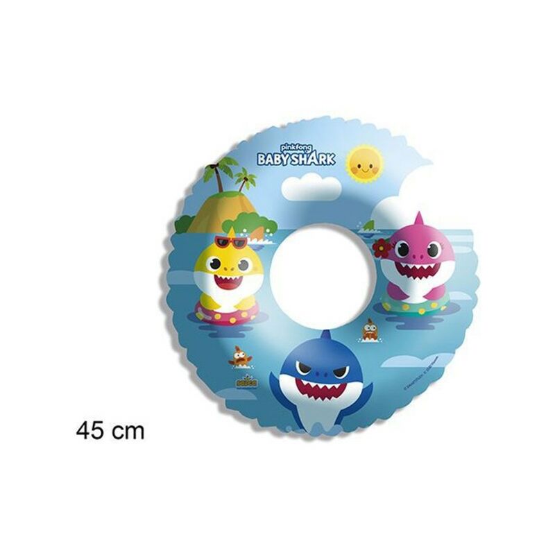 Trade Shop Traesio - Piscina Hinchable Donut Baby Shark Para Niños Lifestyle 45 Cm