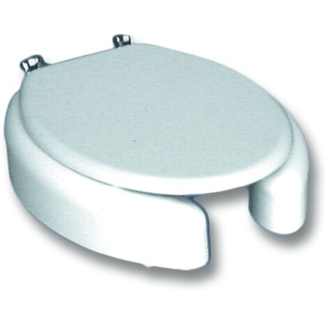 Ciambella rialzata con coperchio per wc con cerniere universali bianco - Goman