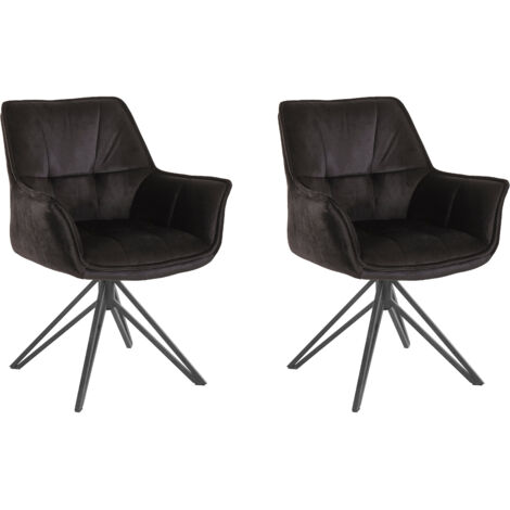 Ciana-Fauteuil 2 Pack Noir