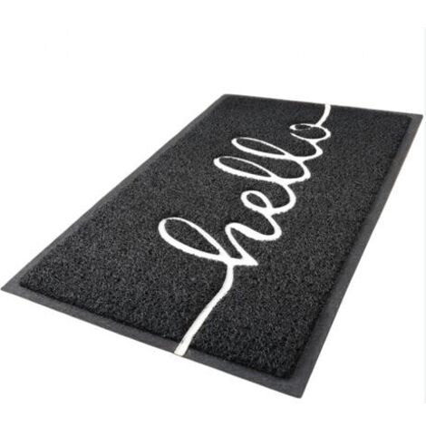 Ciao, zerbino nero 45x75 cm, antiscivolo e lavabile, ideale per l'ingresso, il giardino o la terrazza interna/esterna.