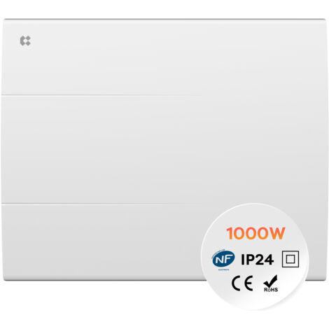 CIARRA Chauffage électrique 1000W Radiateur Murale Inertie Sèche Céramique IP24 Programable 5-10㎡ CDHT10E