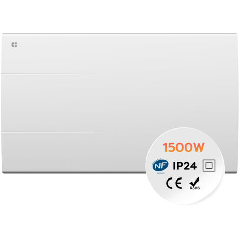 CIARRA Chauffage électrique 1500W Radiateur Murale Inertie Sèche Céramique IP24 Programable 10-15㎡ CDHT15E
