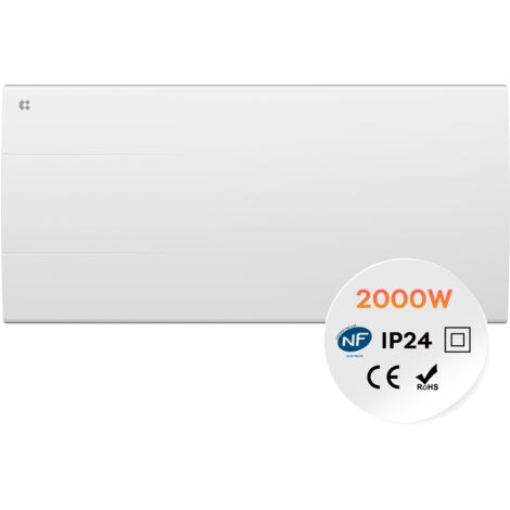CIARRA Chauffage électrique 2000W Radiateur Murale Inertie Sèche Céramique IP24 Programable 15-20㎡ CDHT20E