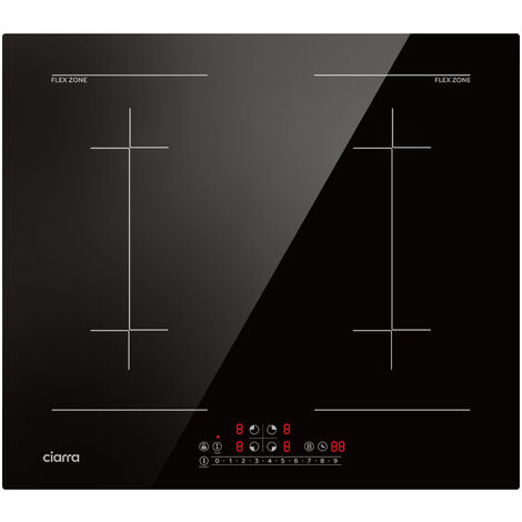 CIARRA Piano Cottura A Induzione Da Incasso A 4 Zone Con Boost E FlexZone CD4BFFBIH - Nero