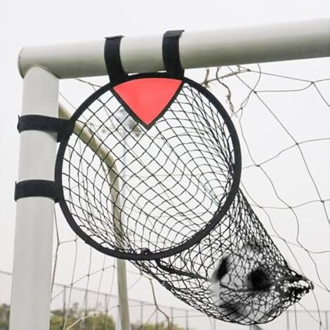 Cible De Tir Football - Structure Métallique Intégrée - Maille Pe Résistante Aux Chocs - Pour Entraînement Précision Tir - Lot De 2 Avec Sac De Transport