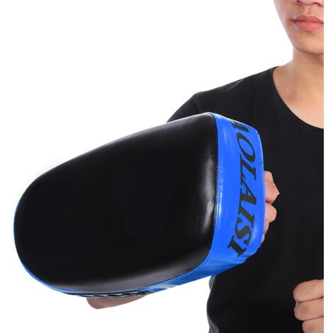 Cible d'entraînement de boxe Muay Thai pour coups de pied et de poing, bouclier de frappe bleu