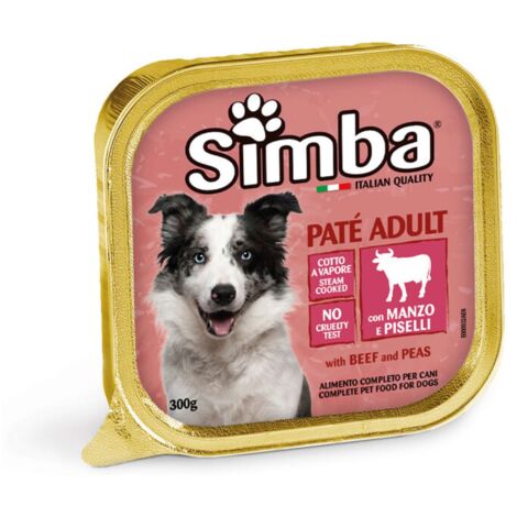 CIBO CANE MONGE SIMBA 300 G PATE VSC VITELLO PISEL - 18 pezzi