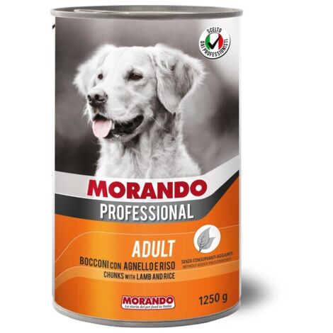 CIBO CANE MORANDO LATT 1250 G AGNELLO RIS0 12 PZ