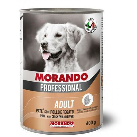 CIBO CANE MORANDO LATT  400 G PAT POLLO FEGATO 24 PZ