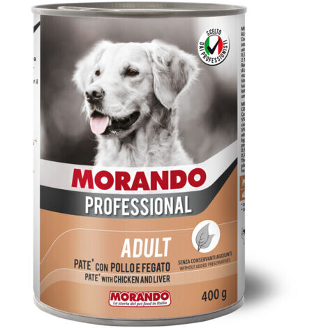 CIBO CANE MORANDO LATT 400 G PAT POLLO FEGATO- 24,0 pz