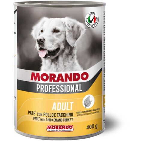CIBO CANE MORANDO LATT  400 G PAT POLLO TACCH- 24,0 pz