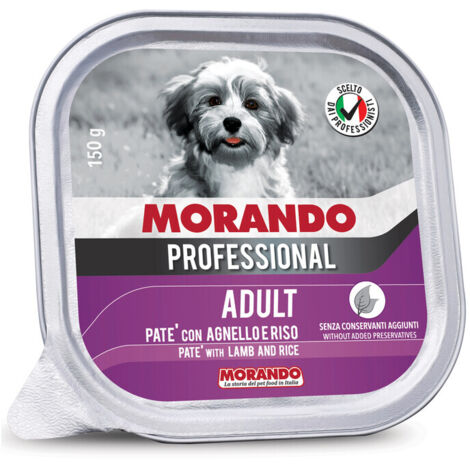CIBO CANE MORANDO VSC 150 G PATE AGNELLO E RISO- 22,0 pz