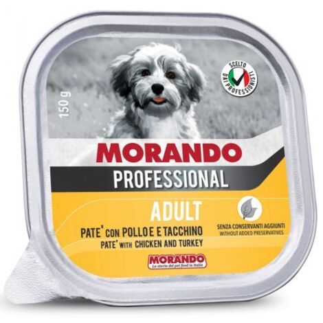 CIBO CANE MORANDO VSC 150 G PATE POLLO TACCHIN 22 PZ