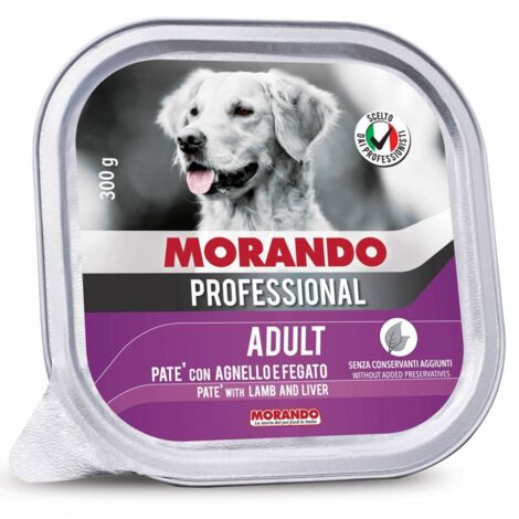 CIBO CANE MORANDO VSC 300 G CARNI AGNEL FEGATO - 18 pezzi