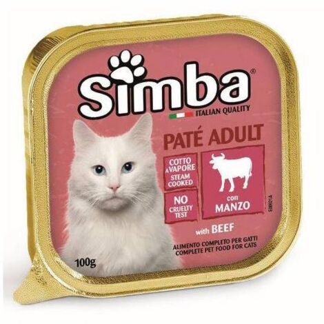 CIBO GATTO MONGE SIMBA 100 G PATE VSC MANZO - 32 pezzi