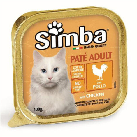 CIBO GATTO MONGE SIMBA 100 G PATE VSC POLLO- 32,0 pz