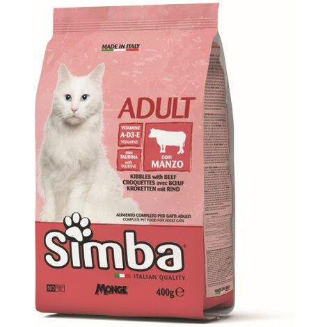 CIBO GATTO MONGE SIMBA 400 G CROCCANTINI MANZO