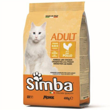 CIBO GATTO MONGE SIMBA 400 G CROCCANTINI POLLO- 1,0 pz