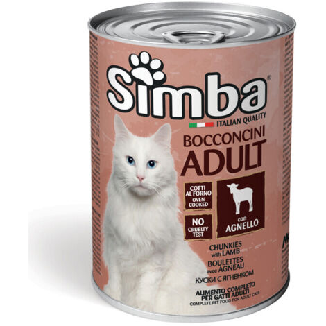 CIBO GATTO MONGE SIMBA 415 G BOCCONCINI AGNELLO- 24,0 pz
