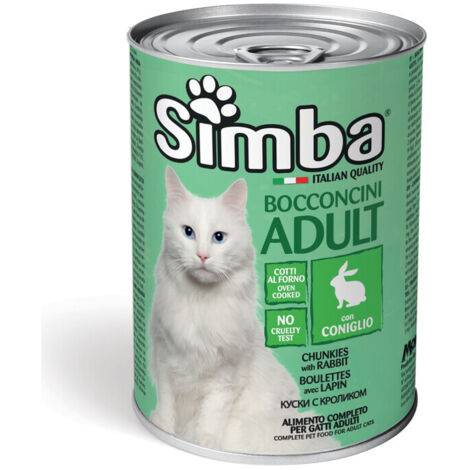 CIBO GATTO MONGE SIMBA 415 G BOCCONCINI CONIGLIO- 24,0 pz