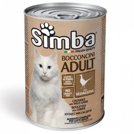 CIBO GATTO MONGE SIMBA 415 G BOCCONCINI SELVAGG - 24 pezzi